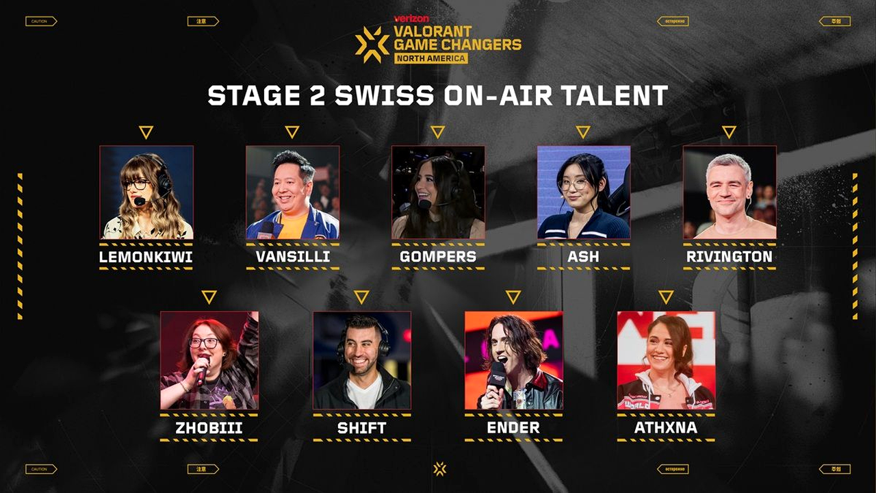 Imagen del talento de Valorant Game Changers North America para el evento suizo de la Fase 2