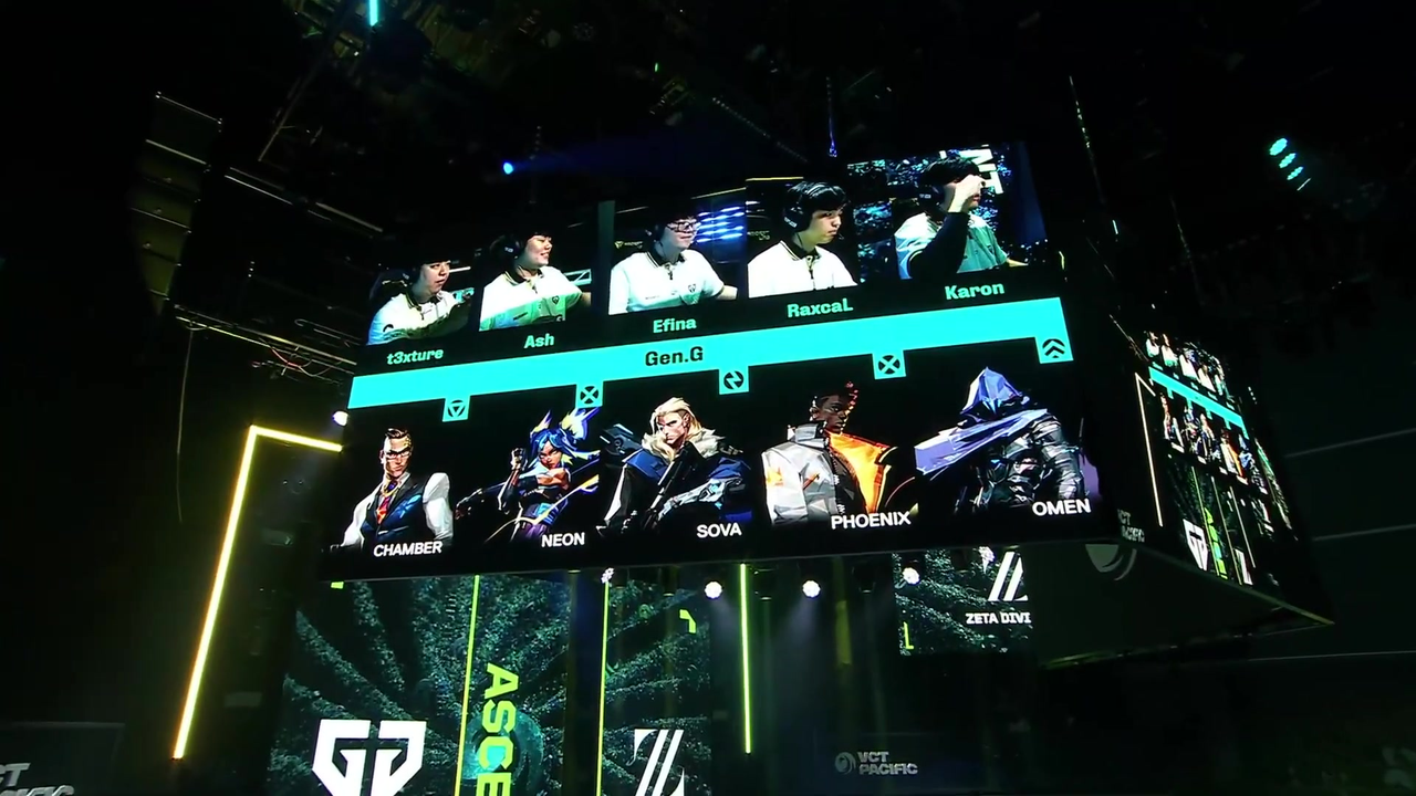 Jugadores de ZETA DIVISION durante su serie de la Fase 2 del Pacífico contra Gen.G
