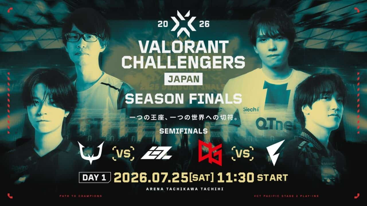 La imagen oficial del evento muestra a los jugadores de QT DIG y FENNEL antes de la semifinal