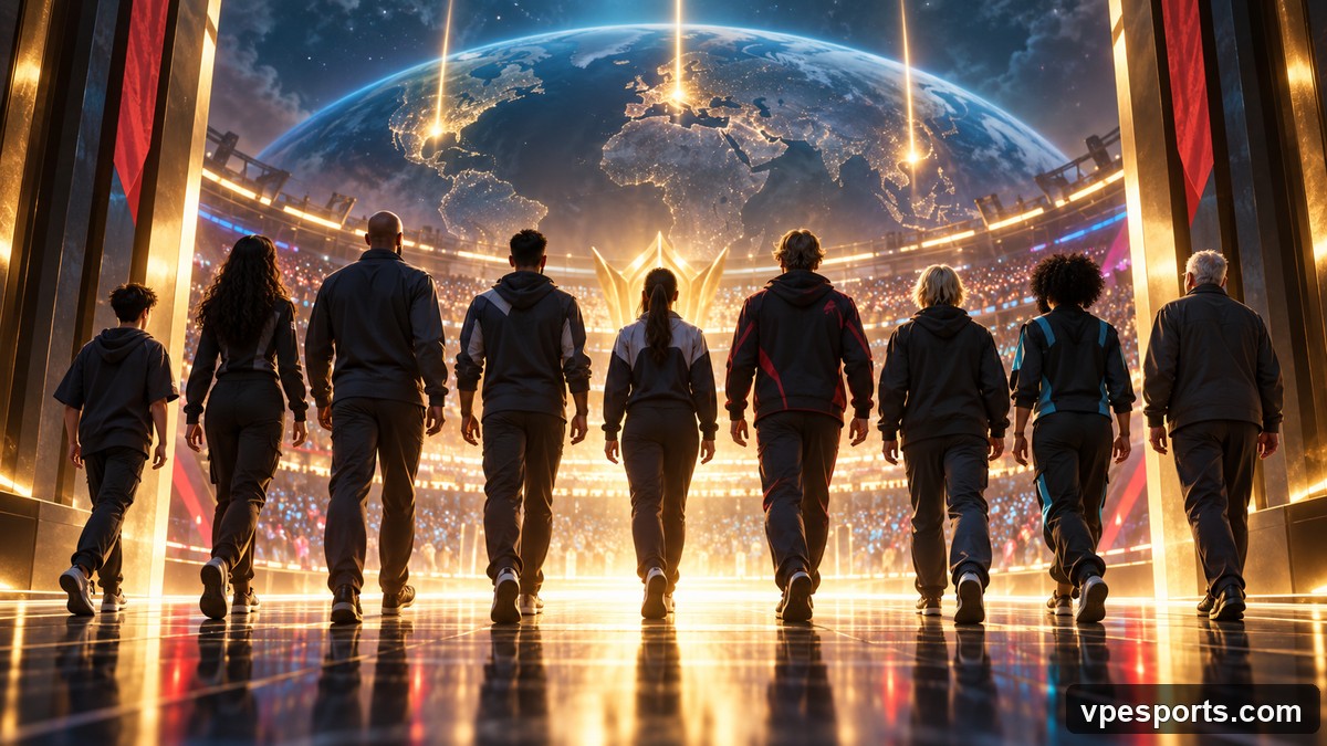 Conceptual illustration of varied first-time Champions players and national milestones
