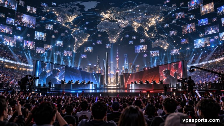 Conceptual illustration of global audiences watching VALORANT Champions