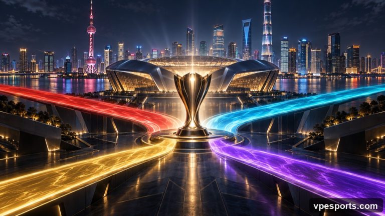 Conceptual illustration of four regions converging on Champions Shanghai