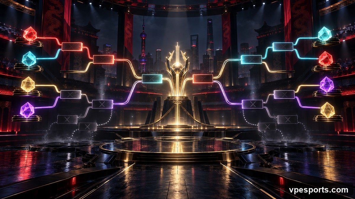 Conceptual illustration of an eight-team double-elimination bracket