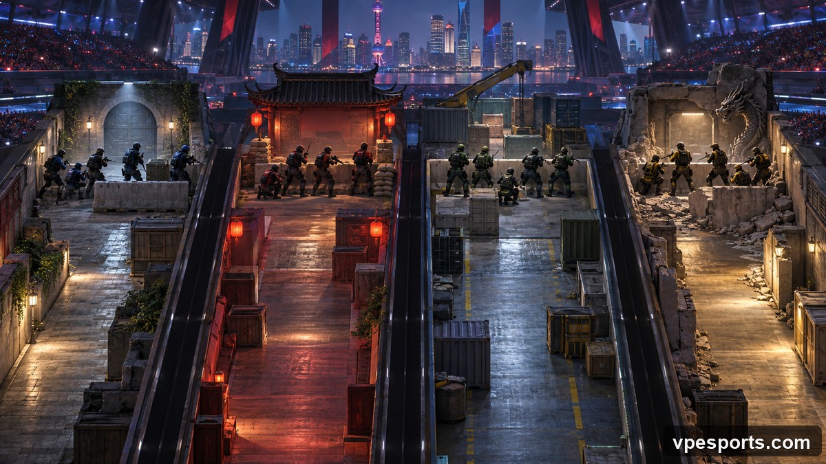 Four tactical lanes represent the Chinese teams' opening matches in Shanghai