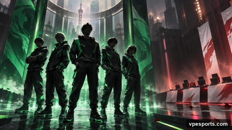 Conceptual illustration of LOUD sweeping EDward Gaming at VALORANT Champions