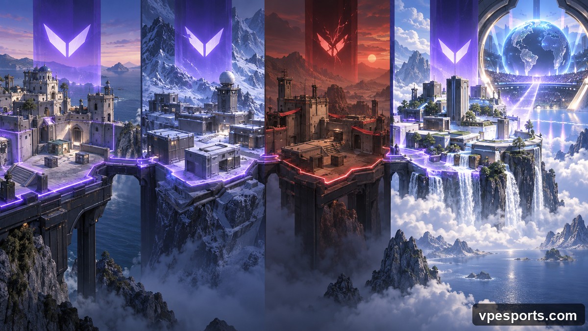 Conceptual illustration of the four-map China grand final