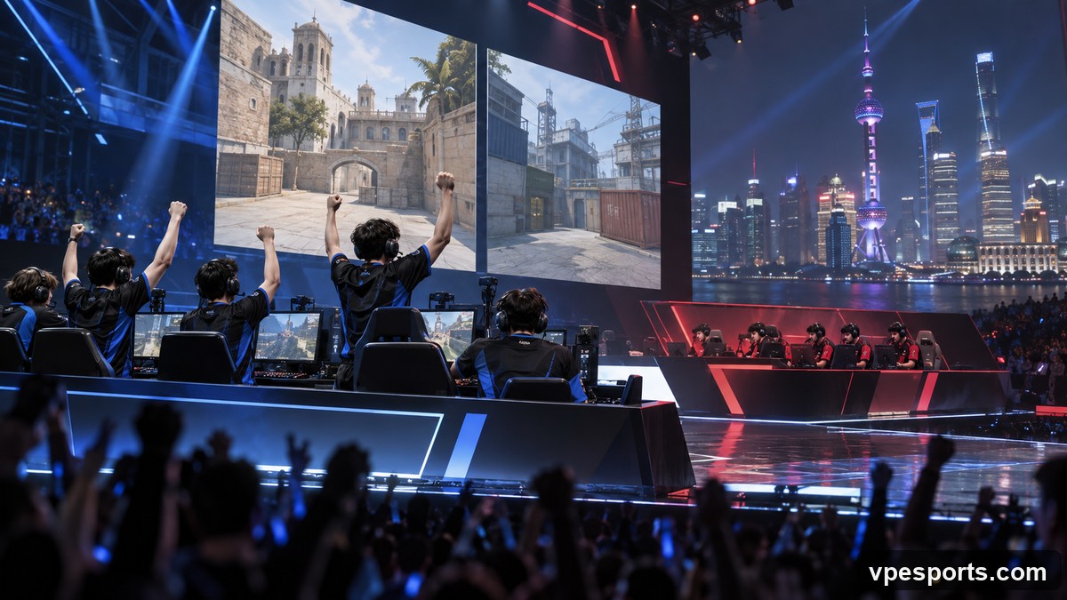 Conceptual illustration of NRG winning its opening match at VALORANT Champions