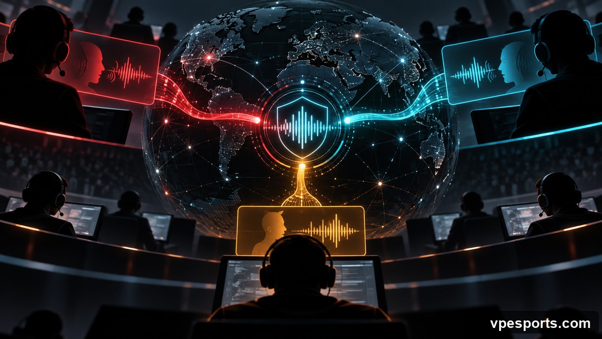 Conceptual illustration of multilingual voice evaluation