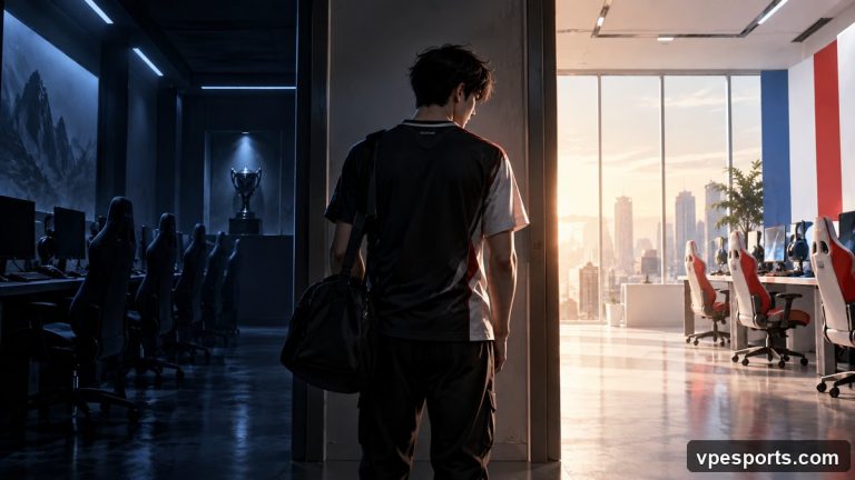 Conceptual illustration of a reported player move between esports organizations
