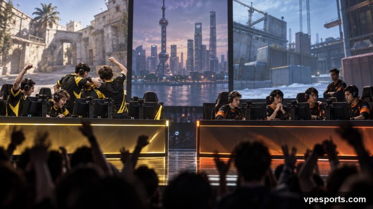 Conceptual illustration of Team Vitality winning a three-map VALORANT series